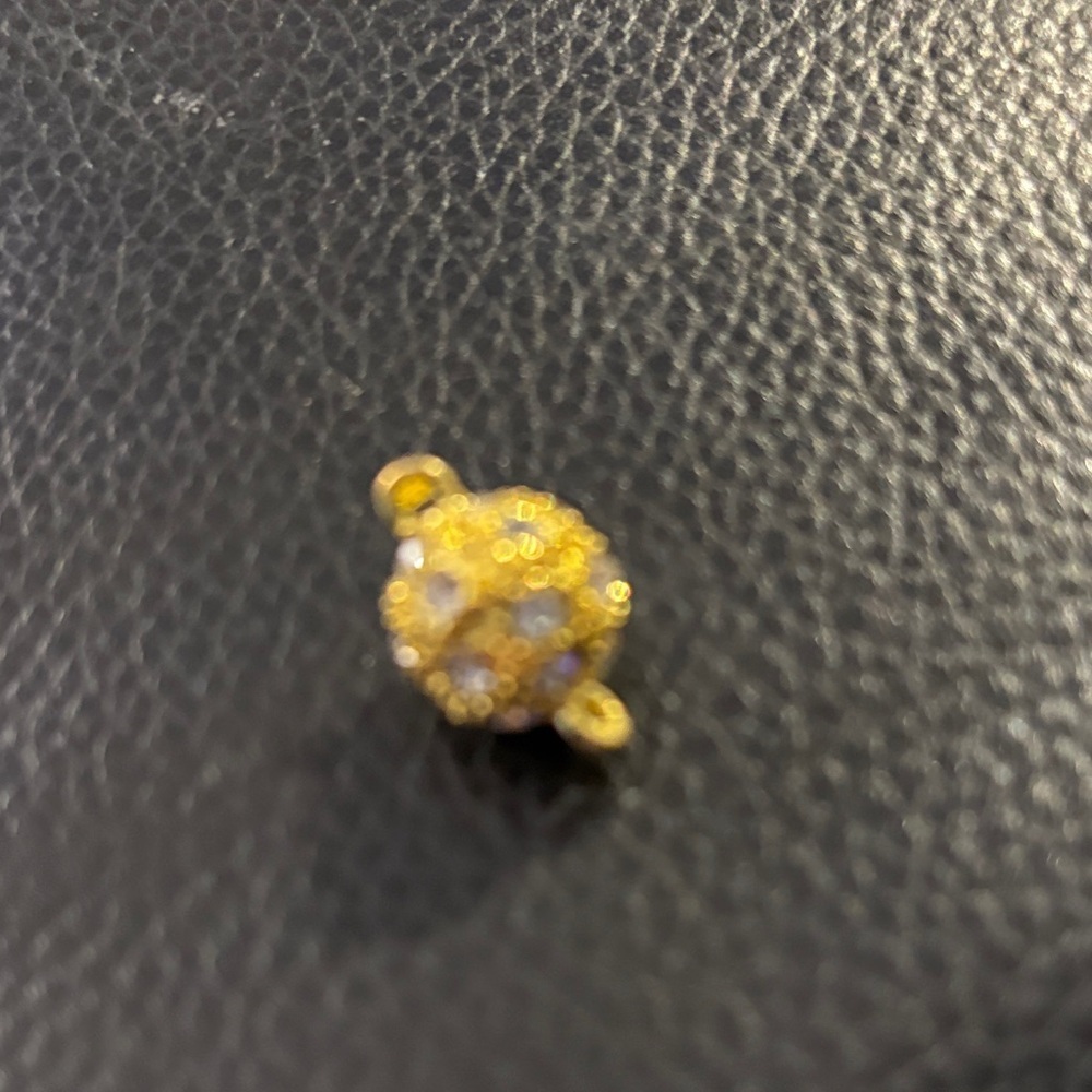 Gold Plated Simulated Diamond Magnetic Clasp